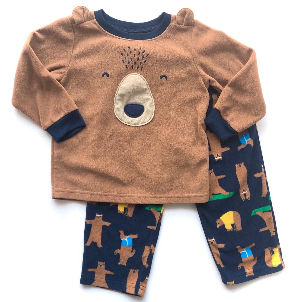 Carter’s | Cute Bear Face 🐻 Fleece Pajama Set 3T